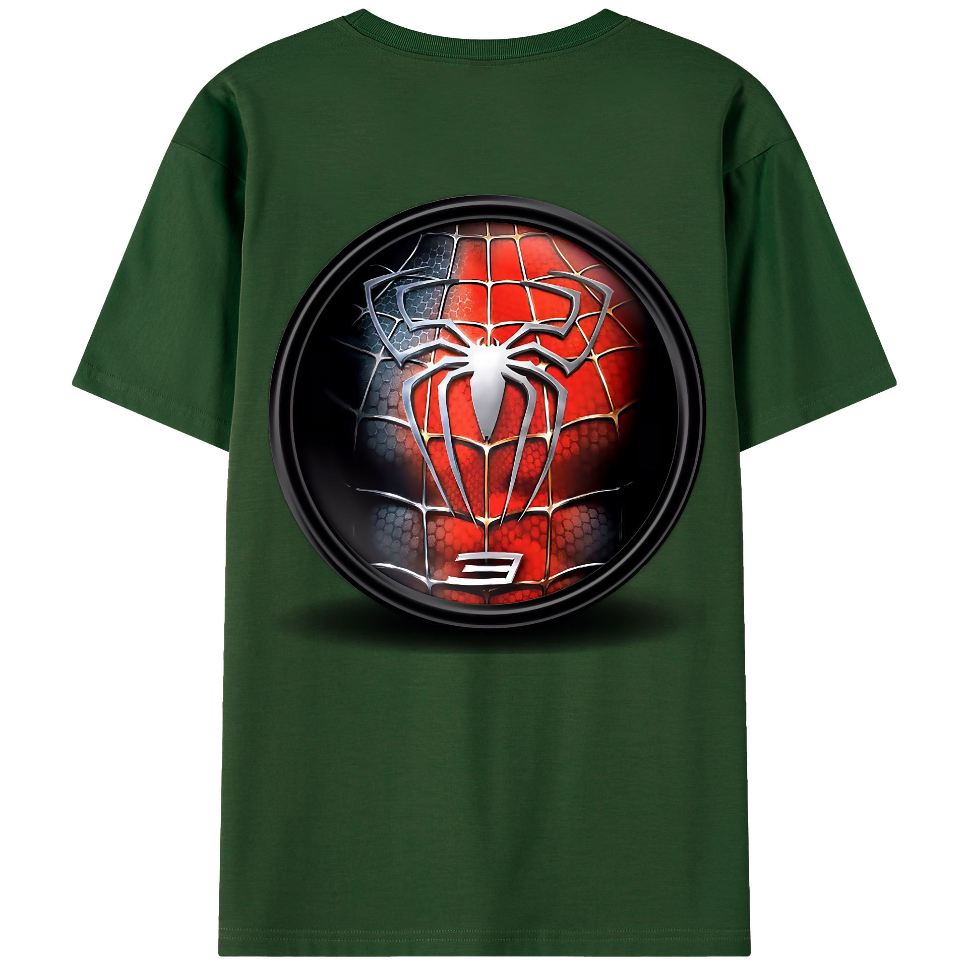 （画像用） Spider Man スパイダーマン 綿100％半袖Tシャツ（背面プリント）
